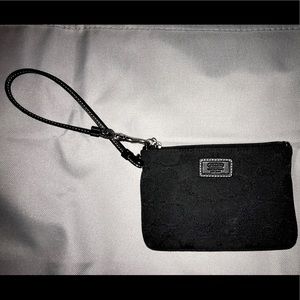 Black Coach soho signature wristlet